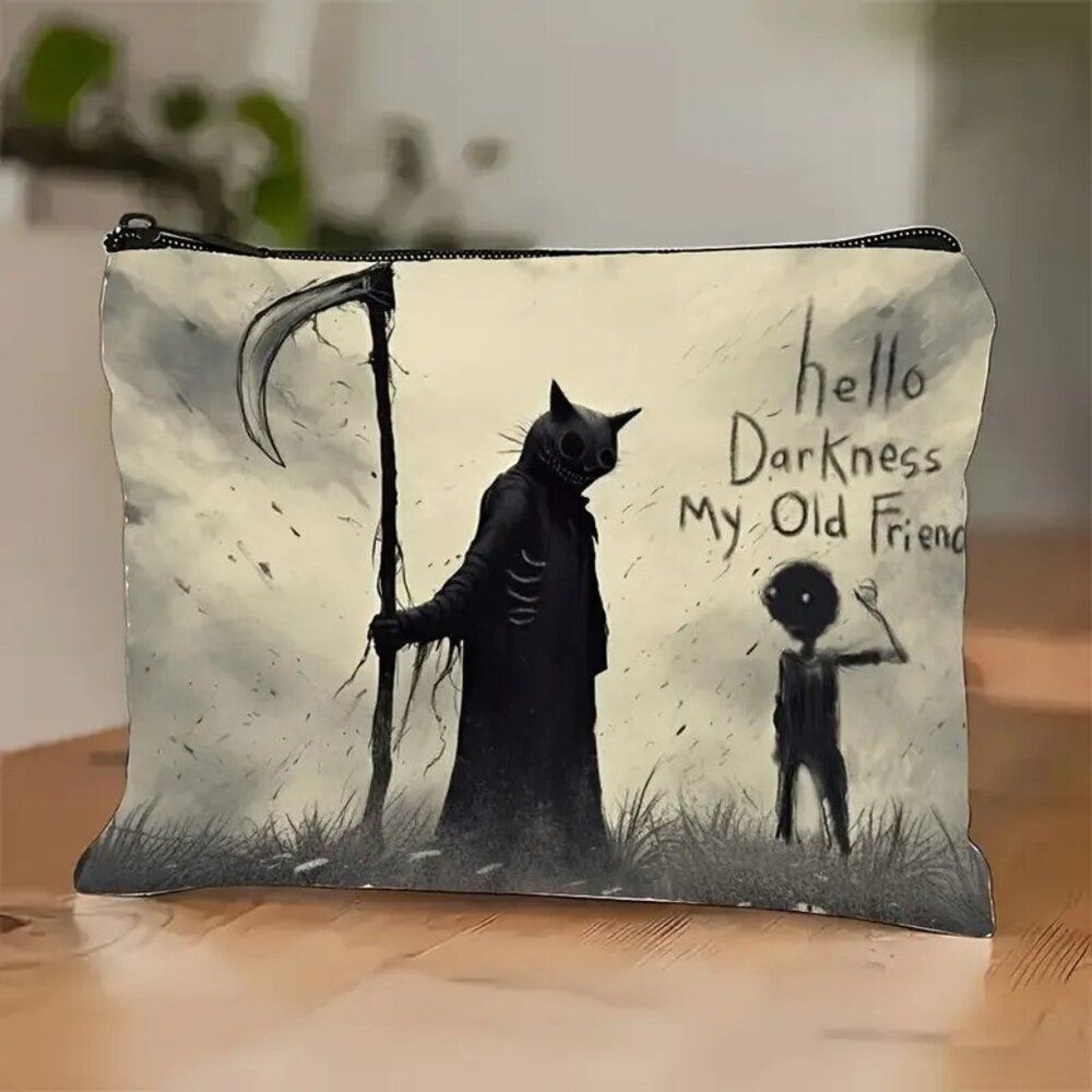 Dark Friend Eerie Fairy Tale Makeup / Cosmetic Bag  Zipper / Lightweight